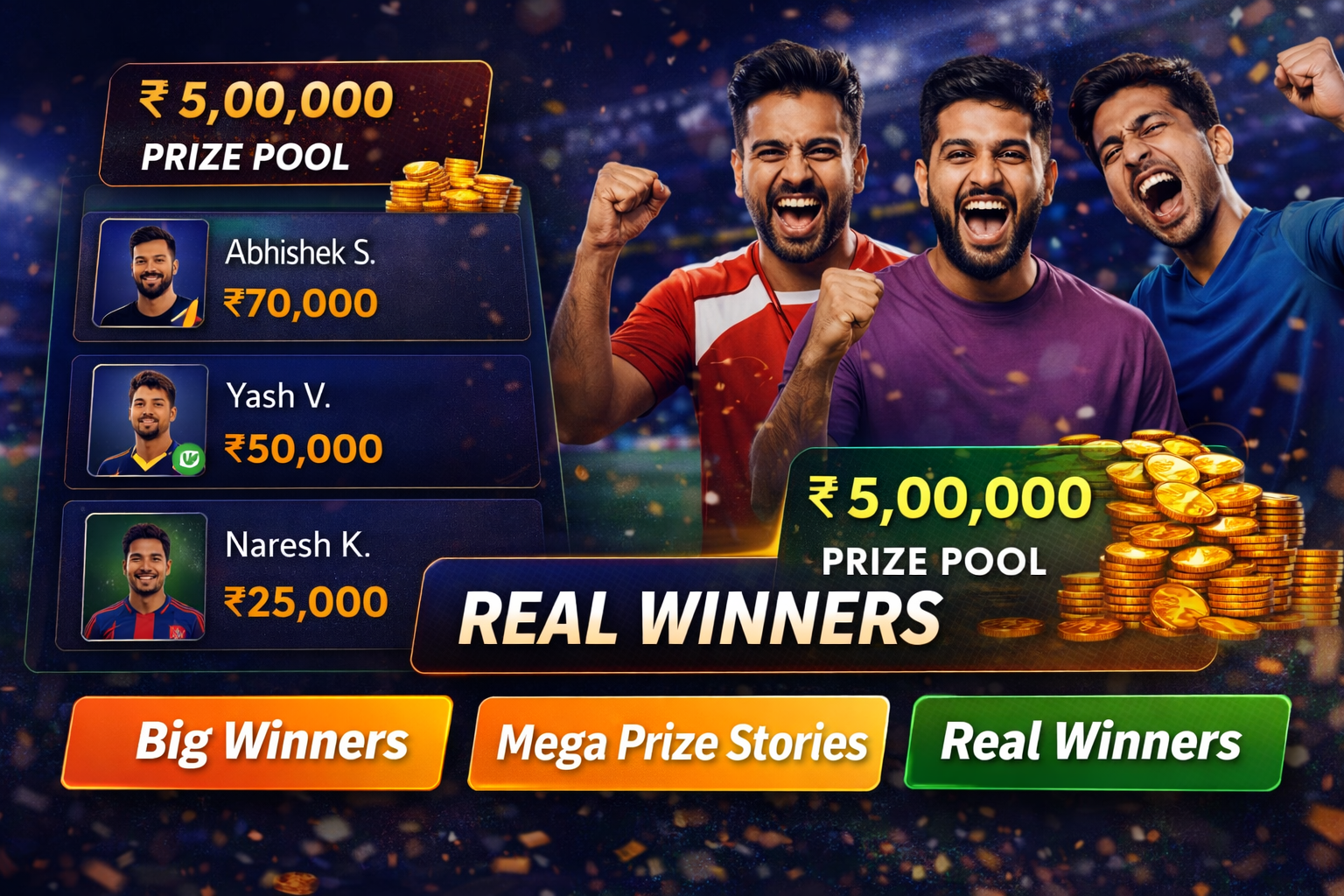Come Cricket Hub fantasy cricket result notes